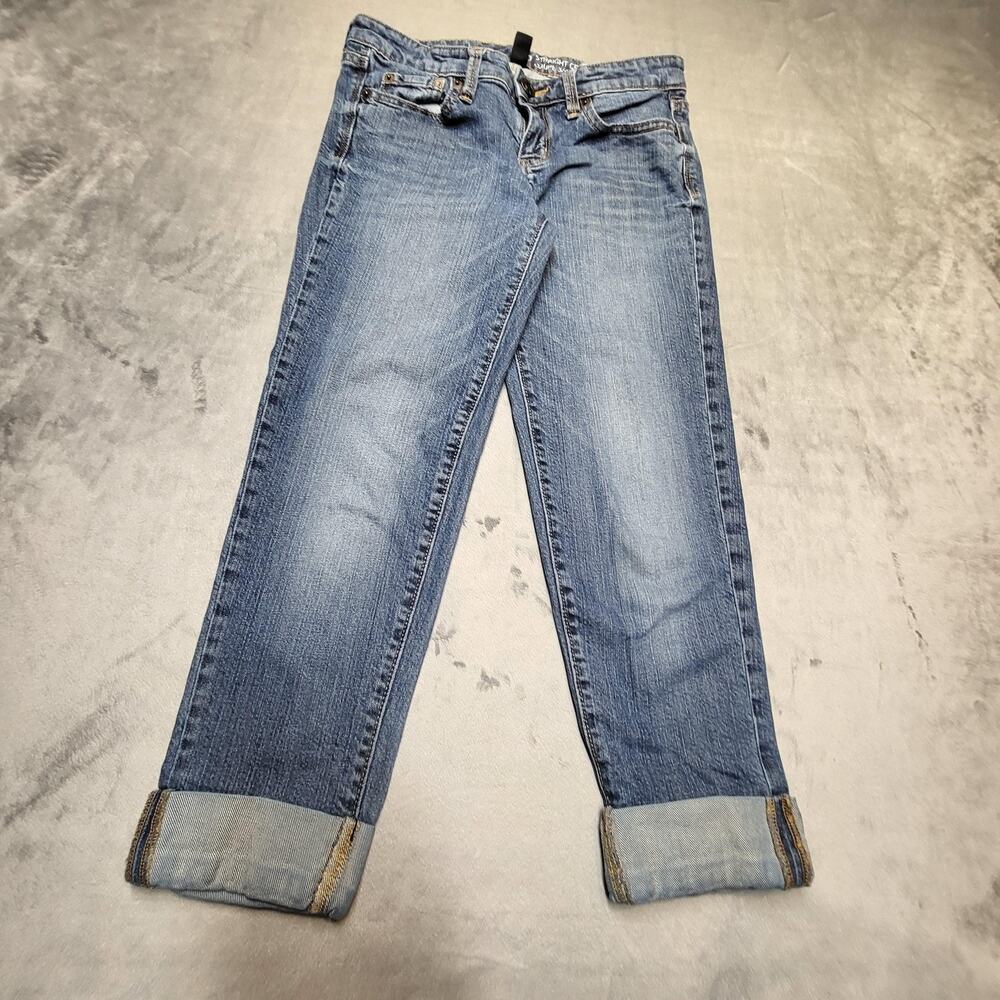Gap Jeans Womens 2 Blue Straight Crop EU 34 UK 6 Mid Rise Denim‎ Stretch Casual